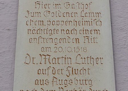 Gedenktafel Dr. Martin Luther in Monheim