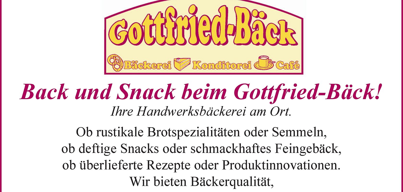 Gottfried-Bäck Bäckerei-Konditorei-Café
