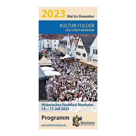 Kultur-Folder der Stadt Monheim - Mai bis Dezember 2023