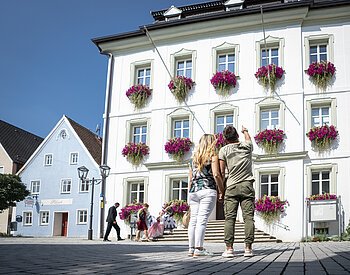 Das Rathaus in Monheim Das Rathaus in Monheim