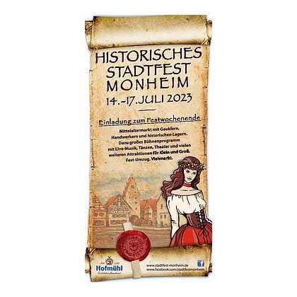 Historisches Stadtfest Monheim 14. - 17. Juli 2023