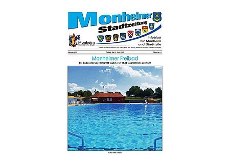 Titelseite der Monheimer Stadtzeitung vom 02.06.2023