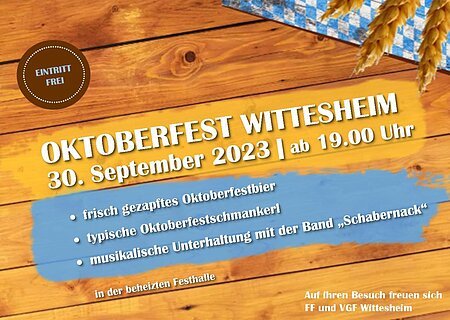 VGF Wittesheim Oktoberfest 30.09.2023