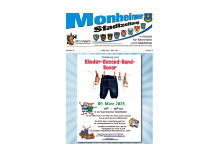 Titelseite der Monheimer Stadtzeitung Ausgabe 5