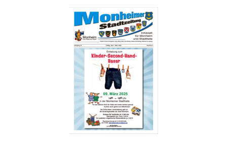 Titelseite der Monheimer Stadtzeitung Ausgabe 5