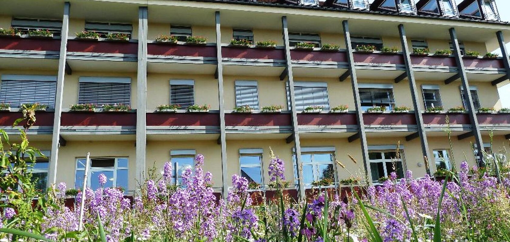 Das Donau-Ries-Seniorenheim-Monheim feiert 35 Jahre bestehen mit einer Feier im Garten.