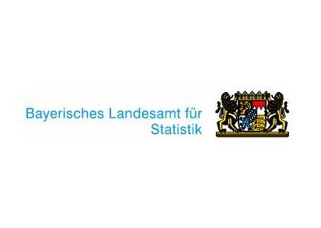 Logo des Bayerischen Landesamts für Statistik mit bayerischem Wappen rechts davon.