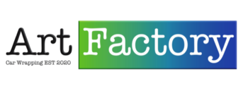 Logo mit dem Schriftzug Art Factory, wobei Factory in einem grünen und blauen Rechteck steht. Art in schwarzer Schrift und Factory in weißer Schrift.