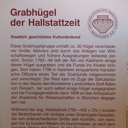 Grabhügel der Hallstattzeit - Infotafel