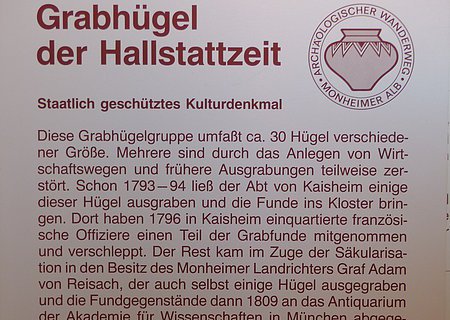 Grabhügel der Hallstattzeit - Infotafel