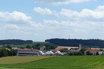 Dolinenlehrpfad - Blick auf Tagmersheim